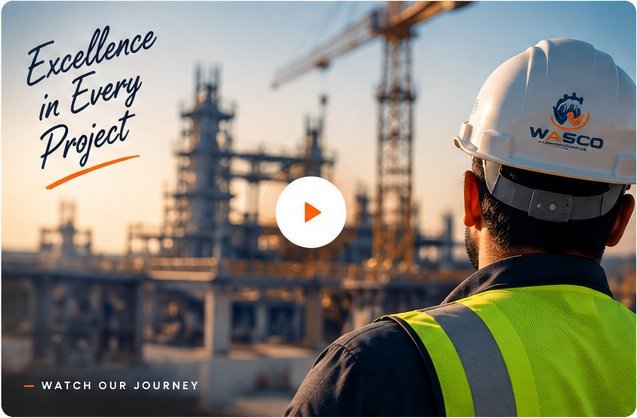 WASCO worker overlooking an industrial plant